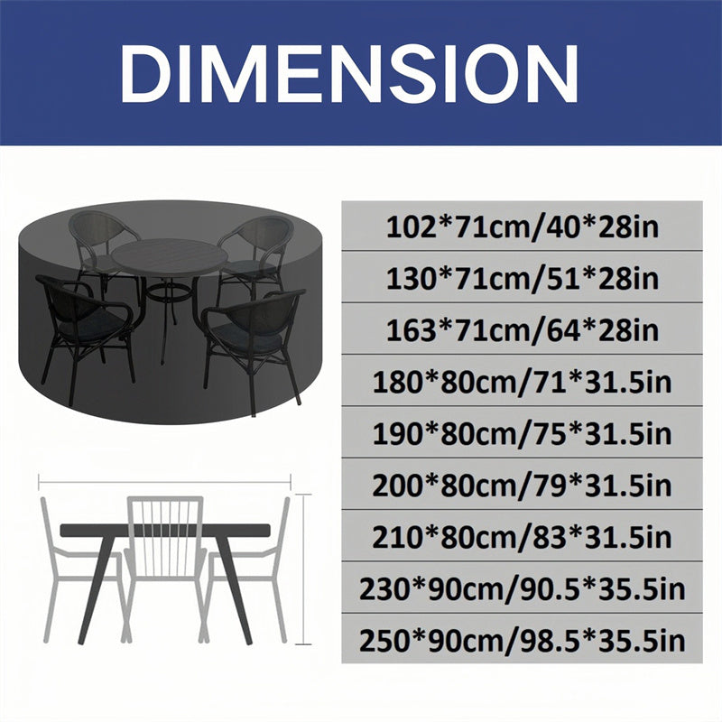 Vexon Heavy-Duty Round Outdoor Furniture Cover with Air Vent