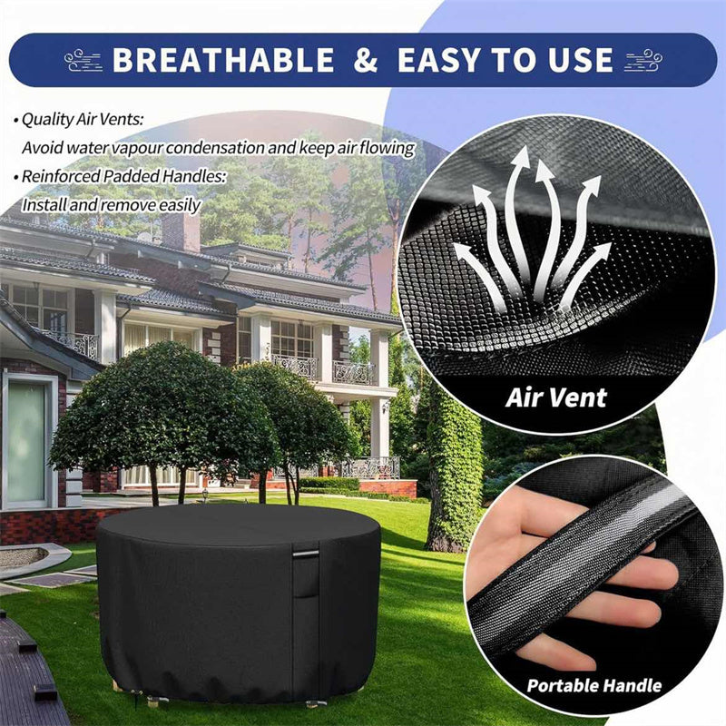 Vexon Heavy-Duty Round Outdoor Furniture Cover with Air Vent