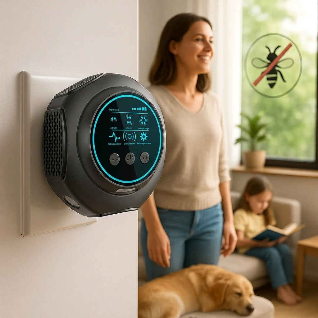 Ultrasonic Pest Repeller Plug In 25–45 kHz 6–8W Indoor Coverage Device