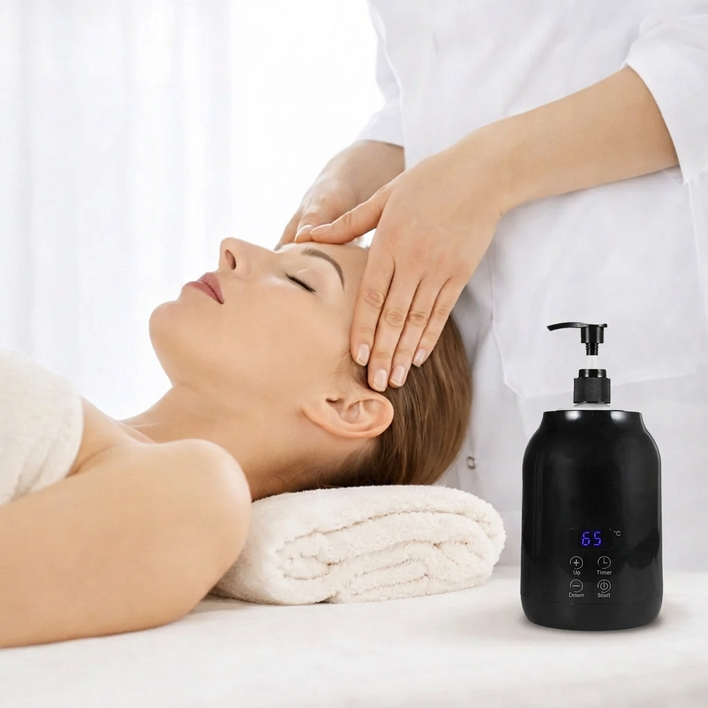 Electric Massage Oil Warmer Digital Touch Control 30–65°C Timer Portable