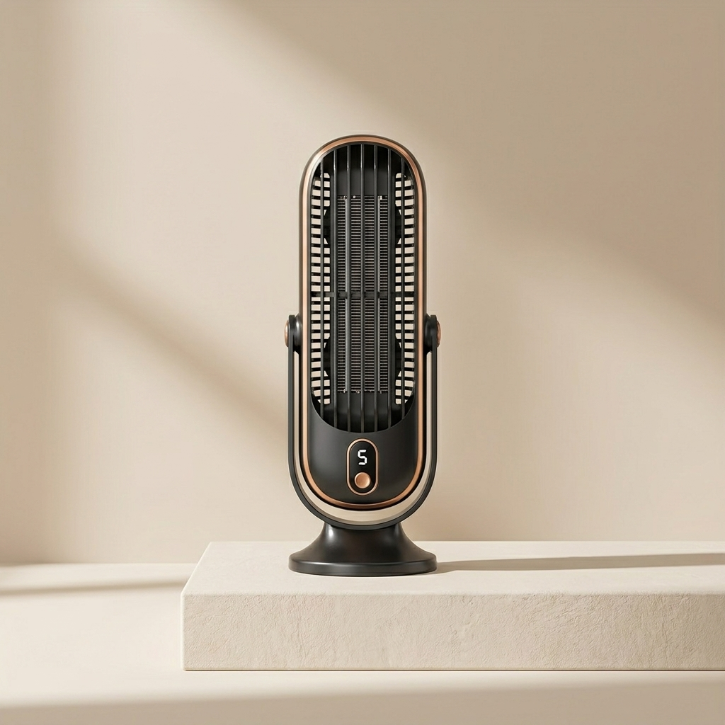 USB Desk Fan Rechargeable 3 Speed ABS Plastic Compact Design