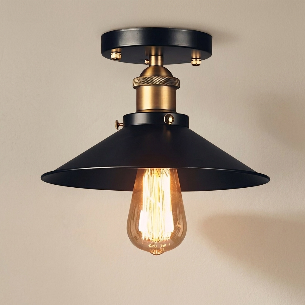 Pendant Light Iron Bronze Finish E27 Industrial Design VexonGear