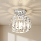 Flush Mount Ceiling Light, Glass Shade, E27 Fitting, Single Light VexonGear