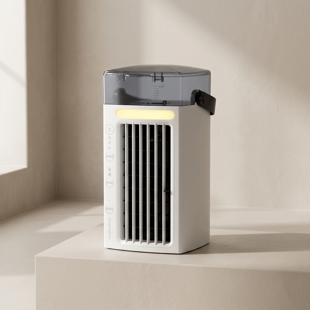 Portable Air Conditioner Compact Cooling Unit Lightweight Geometric Design