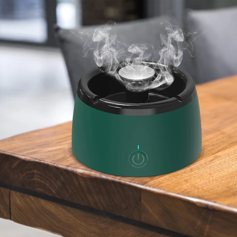 Rechargeable Smokeless Ashtray with Air Purification – Compact, Quiet, Portable for Home, Office, and Car