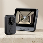 Wireless Video Doorbell 4.3 Inch IPS Screen Rechargeable Battery Infrared Night Vision