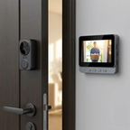 Wireless Video Doorbell 4.3 Inch IPS Screen Rechargeable Battery Infrared Night Vision