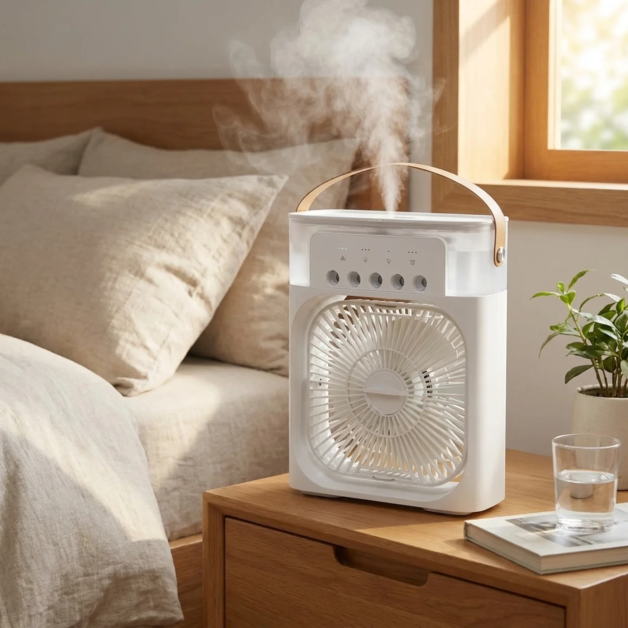 Portable Air Cooler Fan 3 in 1 USB Powered Cooling Fan with Water Tank