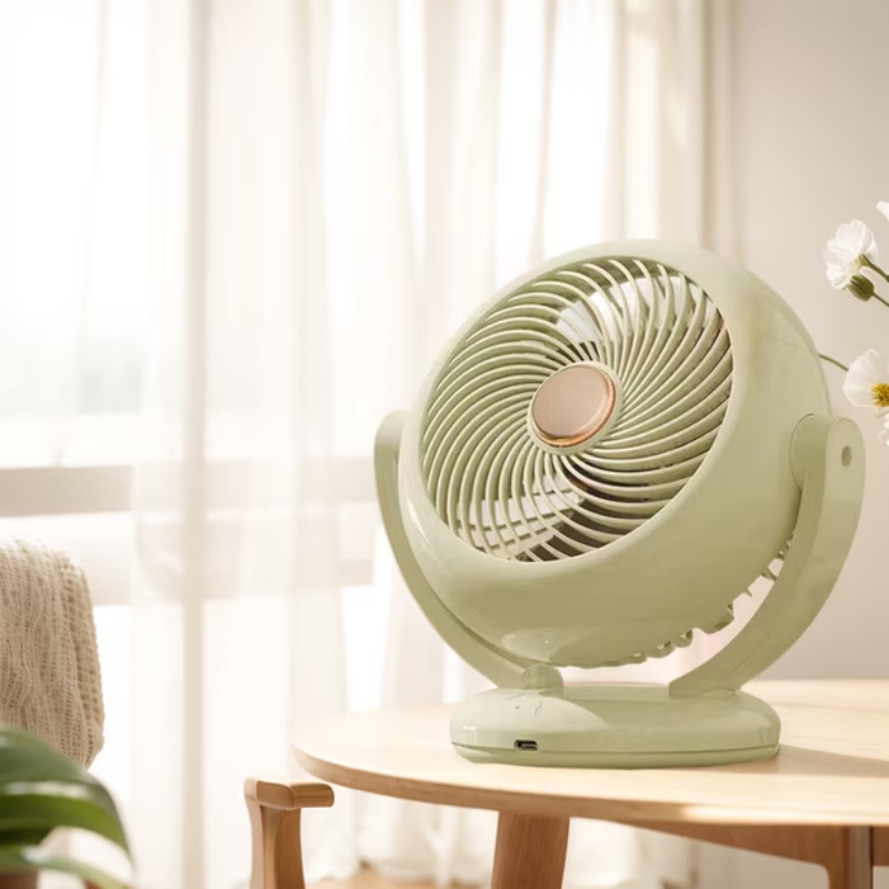 Portable Mini Fan Dual Use Handheld Desktop Adjustable Head Rechargeable Battery