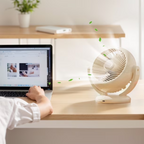 Portable Mini Fan Dual Use Handheld Desktop Adjustable Head Rechargeable Battery