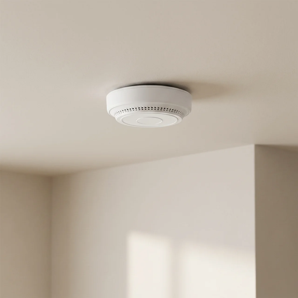 Smart WiFi Smoke Detector Heat Sensor Bluetooth Indoor Ceiling Wall Mount