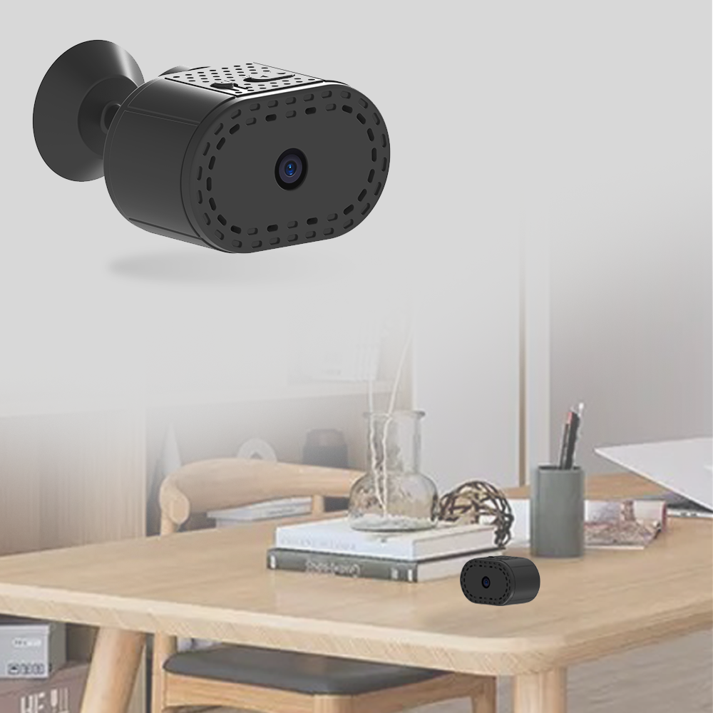 Mini WiFi Security Camera 720P HD Night Vision Motion Detection Black
