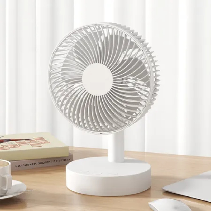 Portable Fan Rechargeable Battery 4 Speed Low Noise Timer