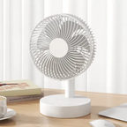 Portable Fan Rechargeable Battery 4 Speed Low Noise Timer