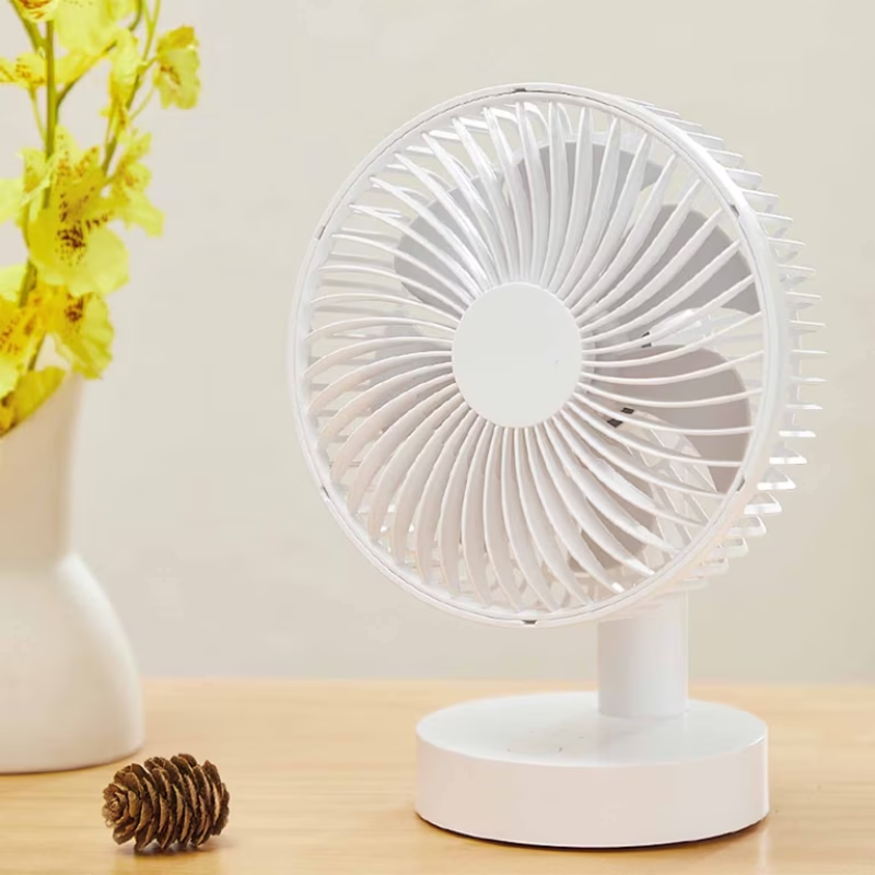 Portable Fan Rechargeable Battery 4 Speed Low Noise Timer