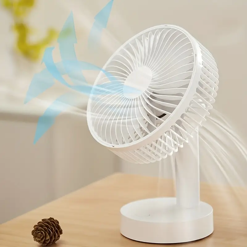 Portable Fan Rechargeable Battery 4 Speed Low Noise Timer