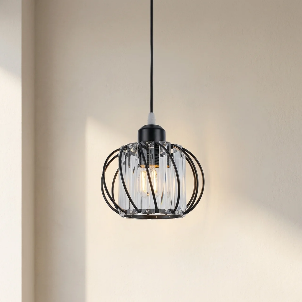 Pendant Light Nordic Glass Globe Design E27 E26 Single Light for Hallway VexonGear