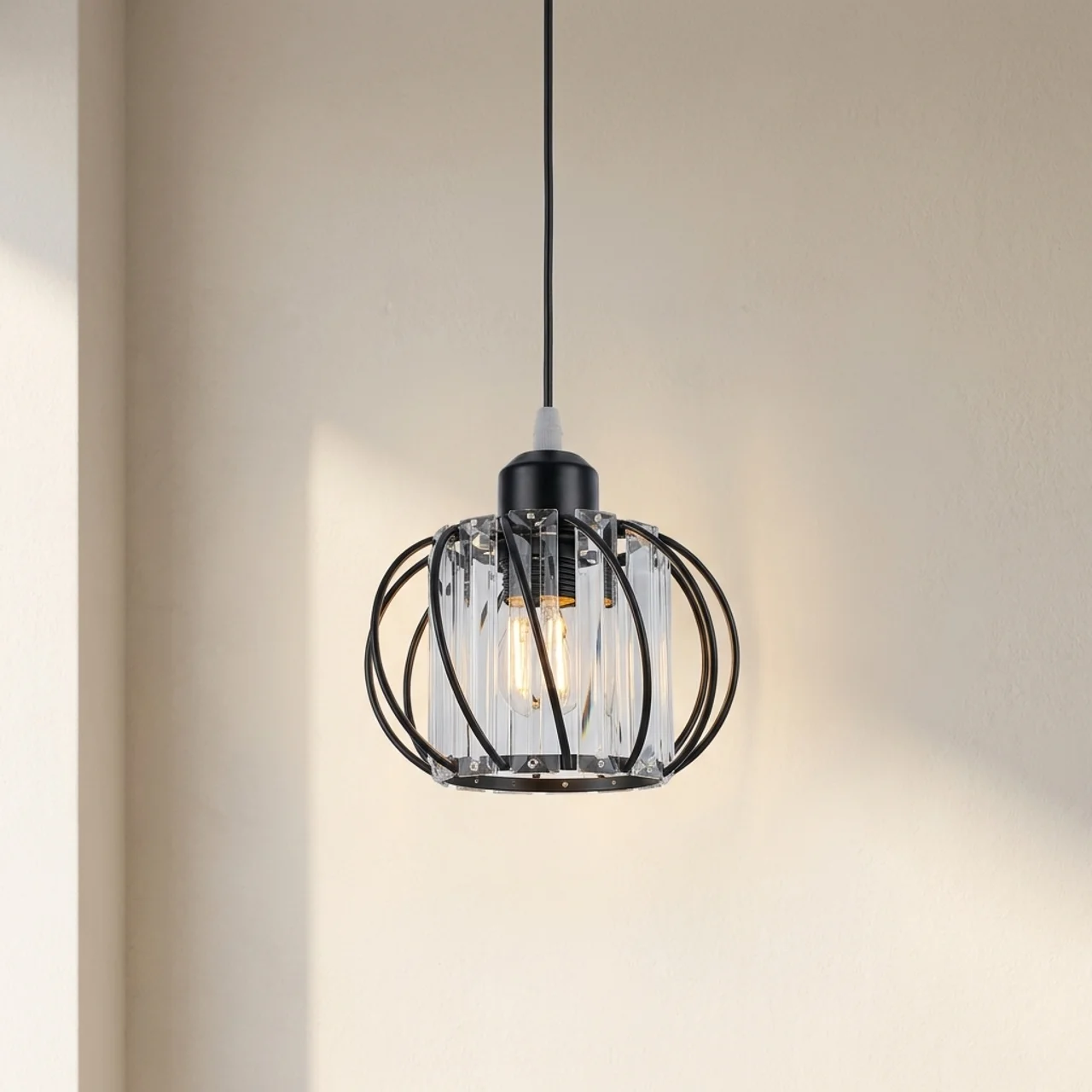 Pendant Light Nordic Glass Globe Design E27 E26 Single Light for Hallway VexonGear