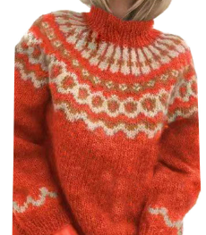 Nordic Fair Isle Sweater | Vintage Moss Green Pattern VexonGear