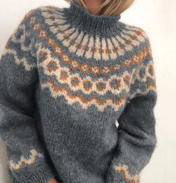 Nordic Fair Isle Sweater | Vintage Moss Green Pattern VexonGear