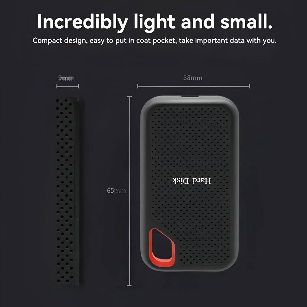External Hard Drive Portable SSD High-Speed Data Storage VexonGear