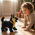 Realistic German Shepherd Puppy Toy – Interactive Walking, Barking & Wagging Electronic Pet VexonGear