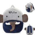 Kids Animal Backpack | Gray Elephant Design With Navy Accents VexonGear