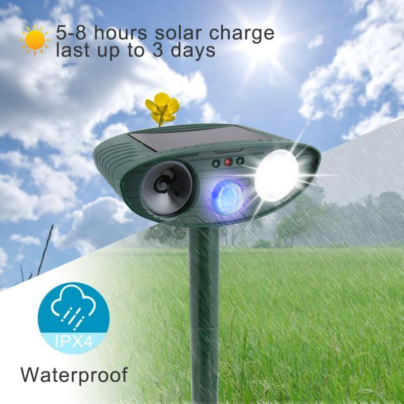 Vexon Solar-Powered Ultrasonic Deer Repeller for Gardens