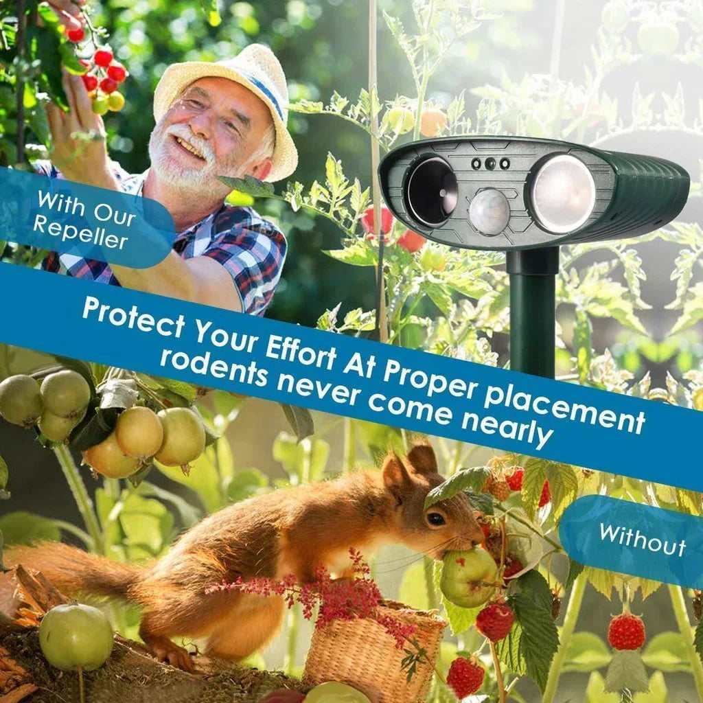 Vexon Solar-Powered Ultrasonic Deer Repeller for Gardens