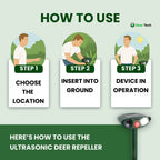 Vexon Solar-Powered Ultrasonic Deer Repeller for Gardens