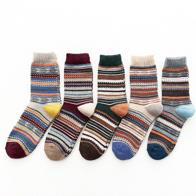 Nordic Winter Socks | Scandinavian Pattern Wool Blend VexonGear