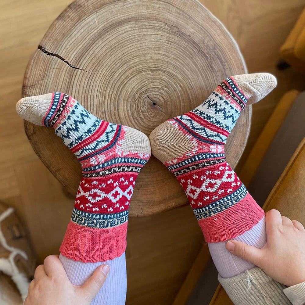 Nordic Winter Socks | Scandinavian Pattern Wool Blend VexonGear