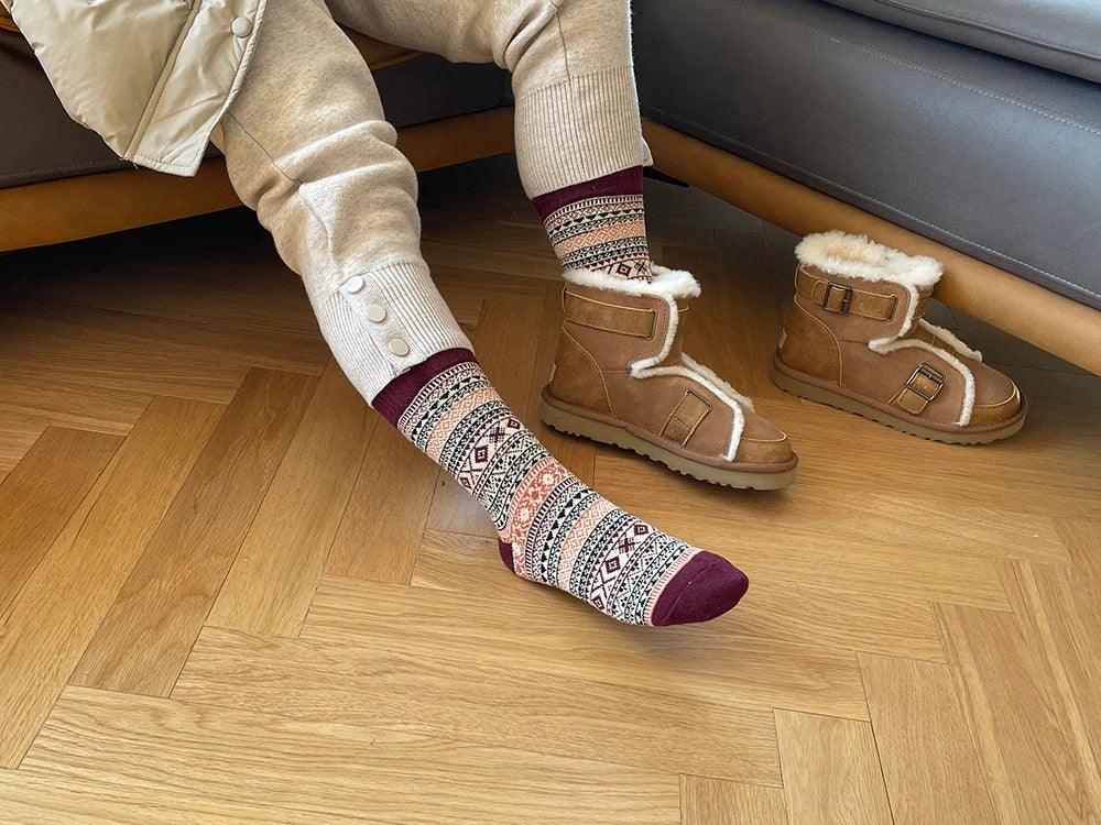 Nordic Winter Socks | Scandinavian Pattern Wool Blend VexonGear