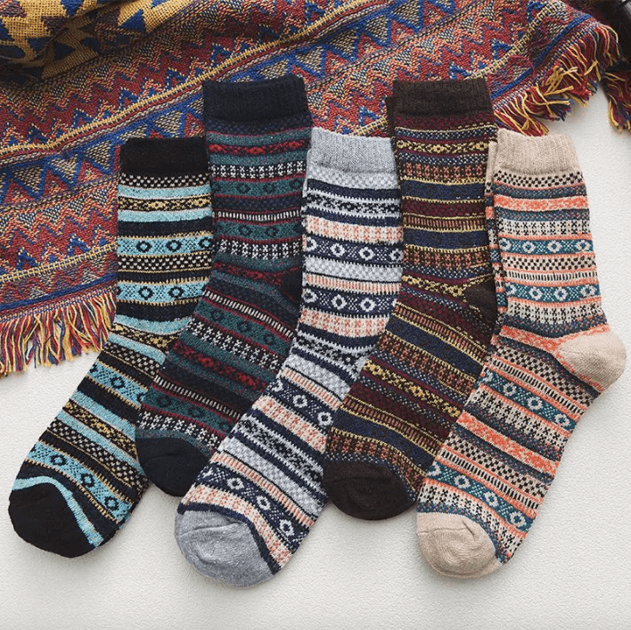 Nordic Winter Socks | Scandinavian Pattern Wool Blend VexonGear