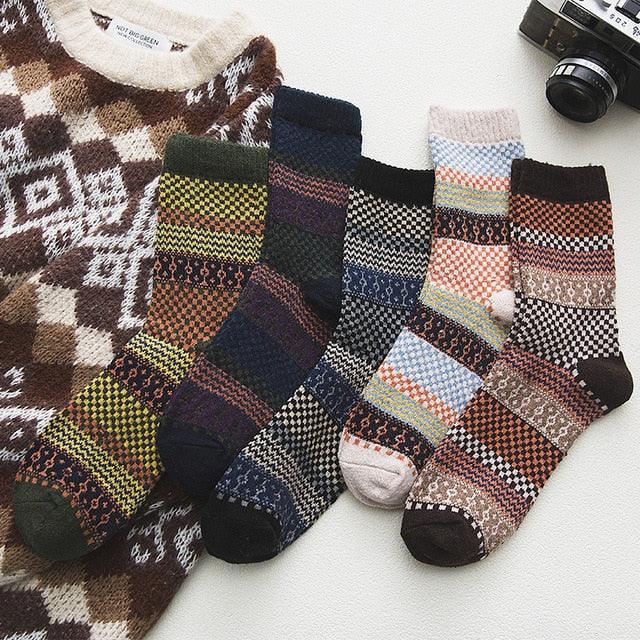 Nordic Winter Socks | Scandinavian Pattern Wool Blend VexonGear