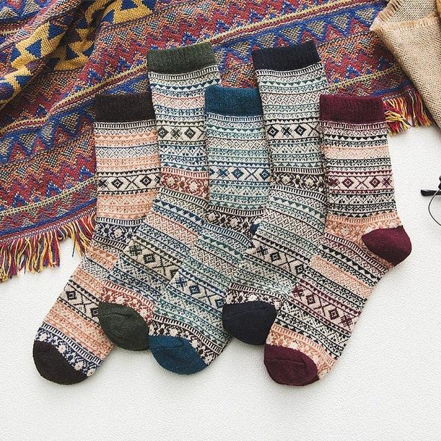 Nordic Winter Socks | Scandinavian Pattern Wool Blend VexonGear