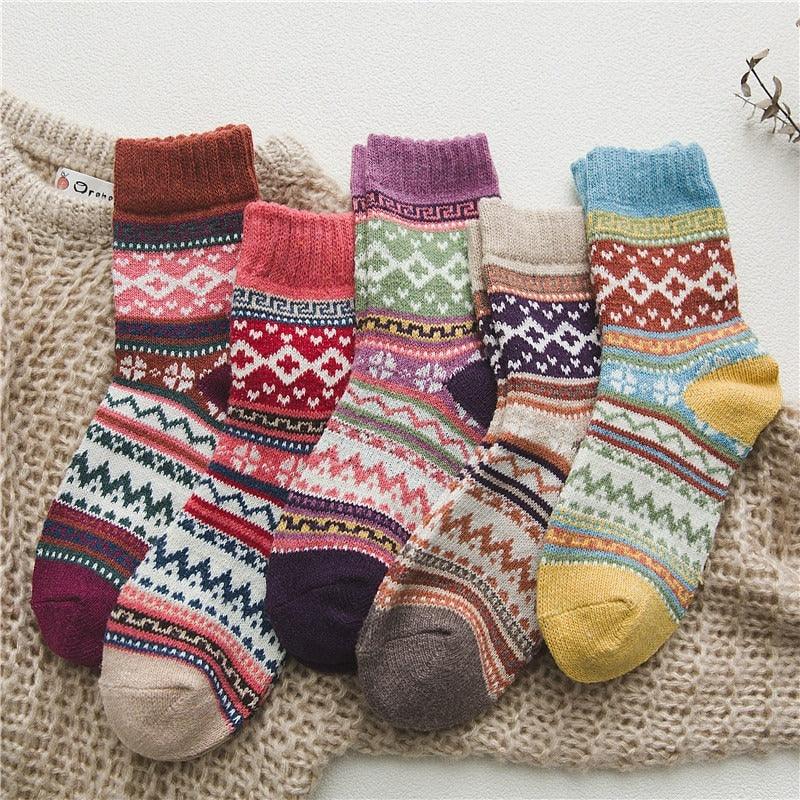 Nordic Winter Socks | Scandinavian Pattern Wool Blend VexonGear