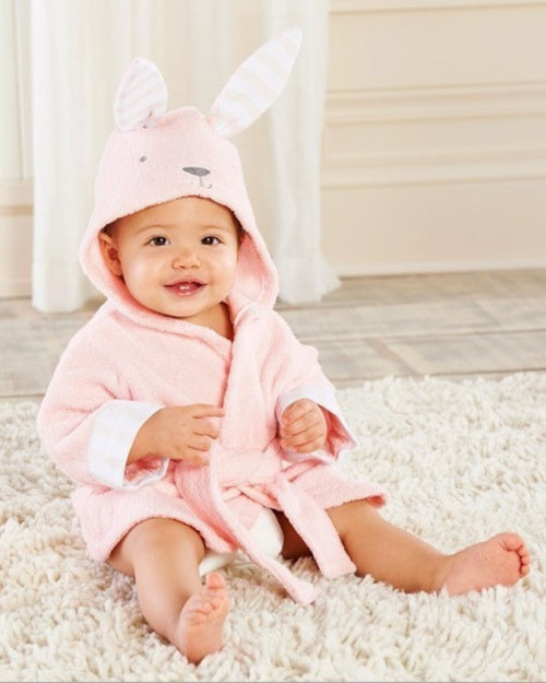 Baby Hooded Bathrobe | Pink Bunny Cotton Design VexonGear