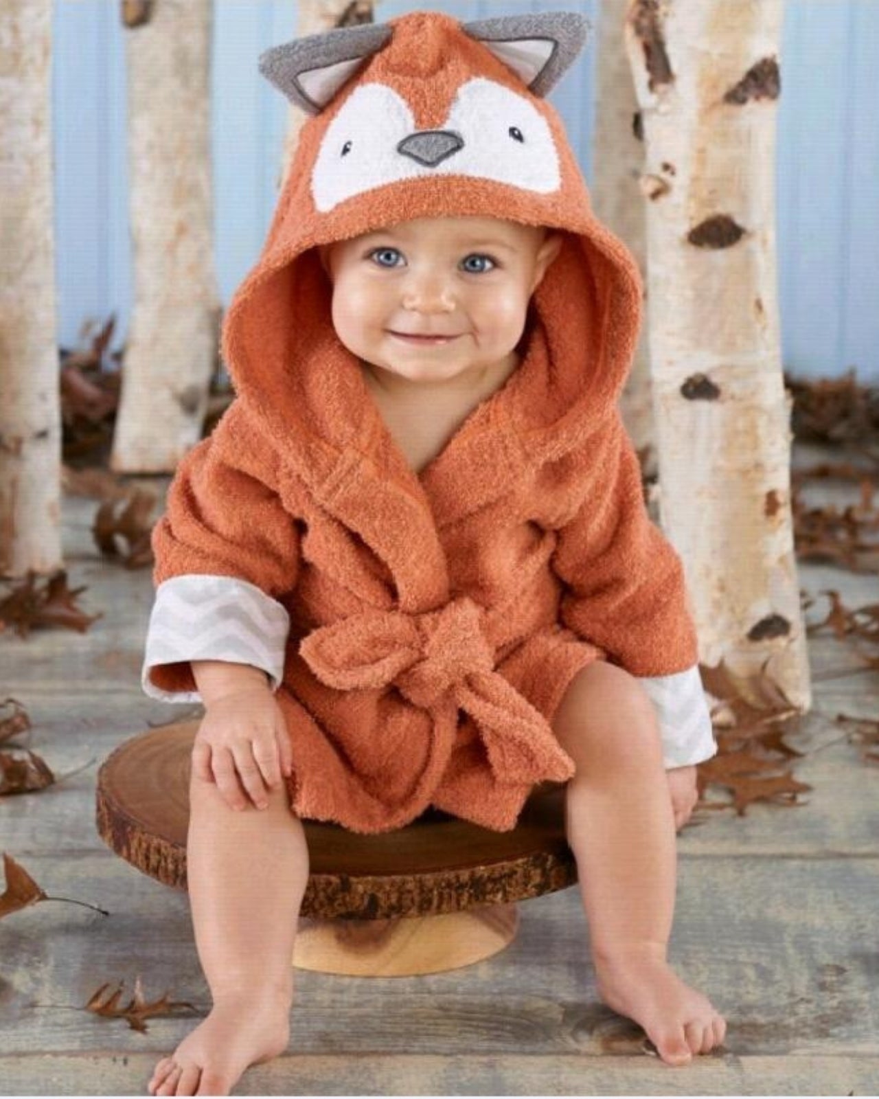 Baby Fox Bathrobe | Hooded Cotton Terry Robe VexonGear