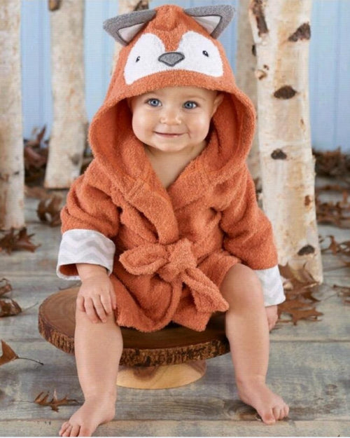 Baby Fox Bathrobe | Hooded Cotton Terry Robe VexonGear