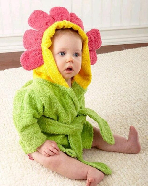 Baby Sunflower Bathrobe | Soft Cotton Terry Kids Robe VexonGear