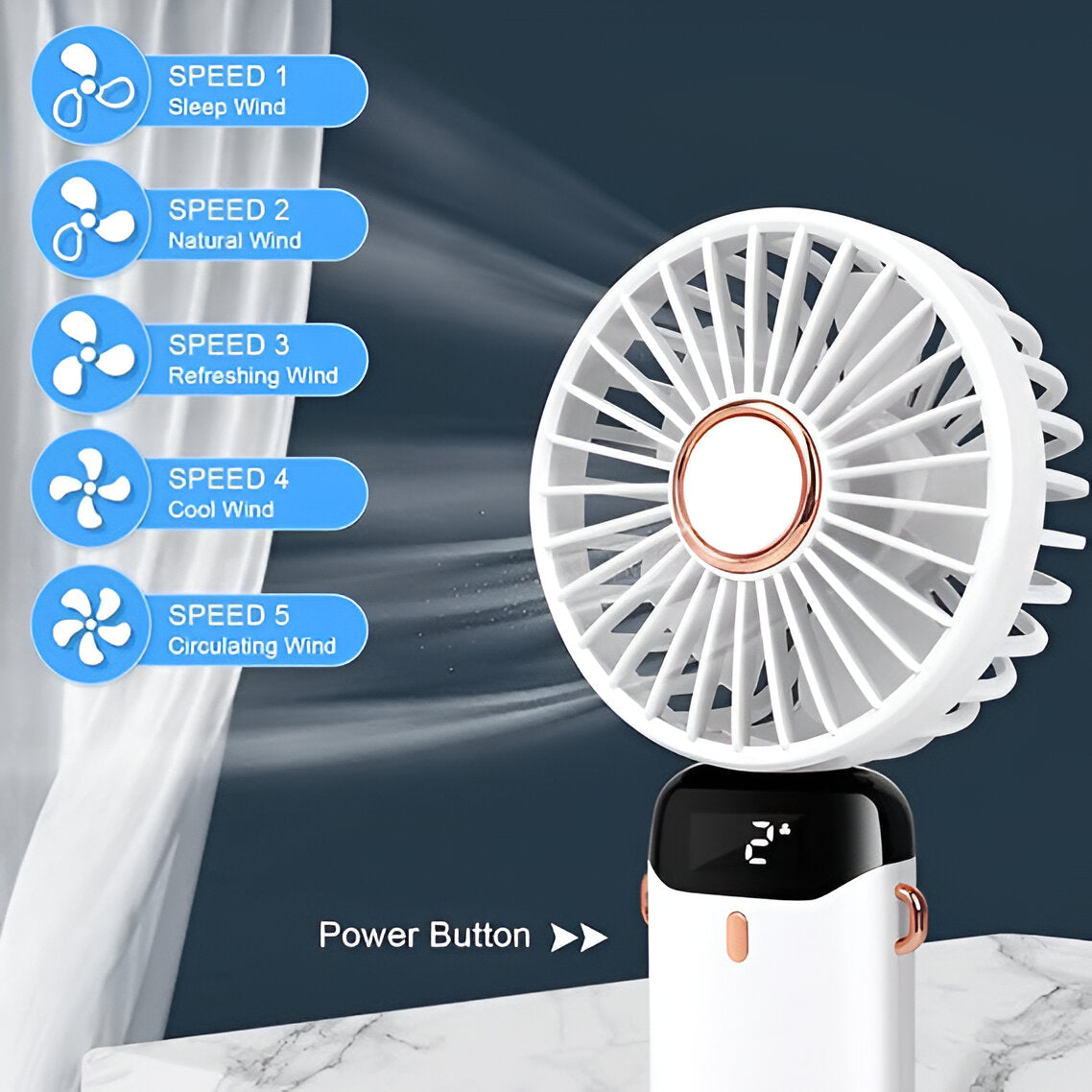 Vexon Portable Rechargeable Hand Fan VexonGear