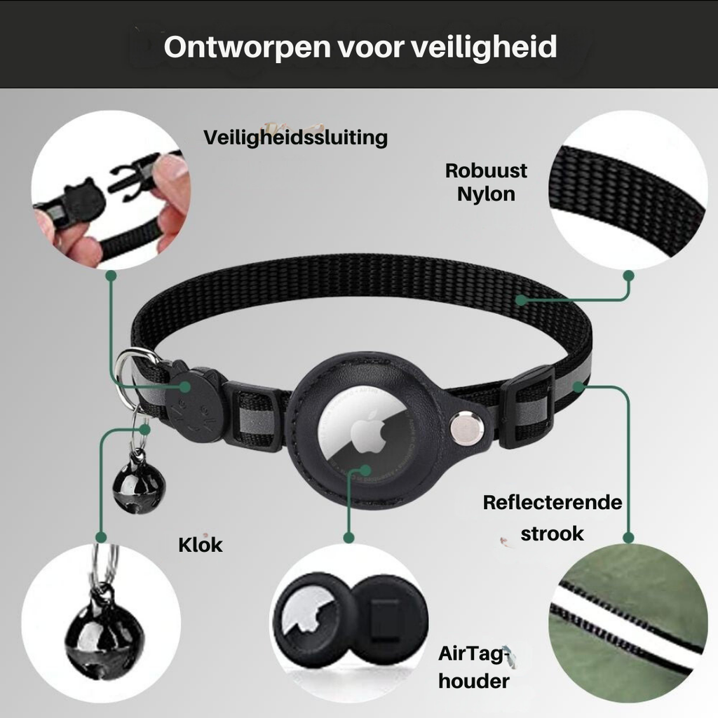Vexon Cat GPS Tracker Collar with Reflective Design