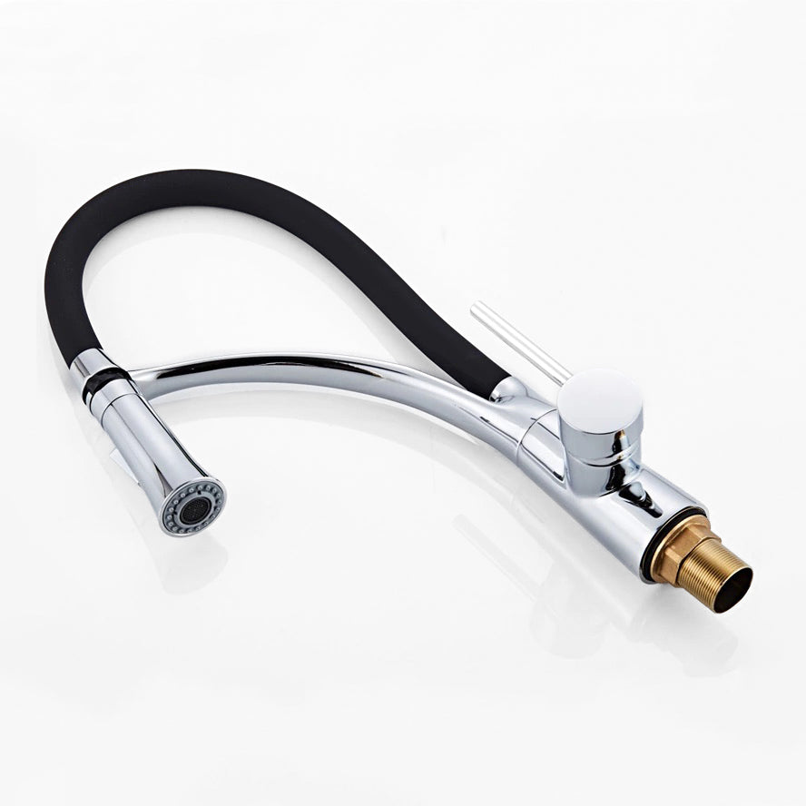 Modern Pull-Down Kitchen Faucet | Chrome Gooseneck Design VexonGear