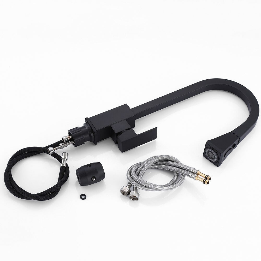 Modern Kitchen Faucet | Matte Black Pull-Down Sprayer VexonGear