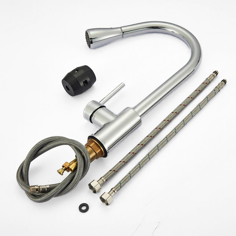 Modern Kitchen Faucet | White Pull-Down Spray Head VexonGear