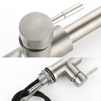 Modern Pull-Out Kitchen Faucet | Brushed Stainless Steel Design VexonGear