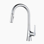 Pull-Down Kitchen Faucet | Chrome Gooseneck Design With Spray Head VexonGear