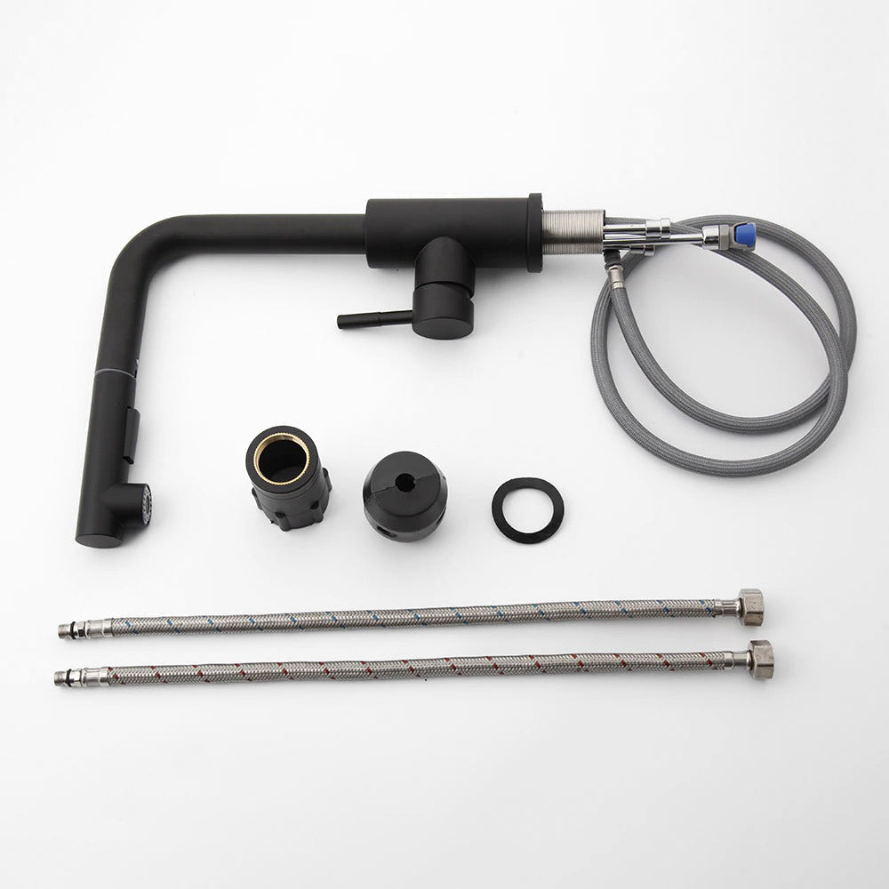 Modern Kitchen Faucet | Pull-Out Spray Head Matte Black VexonGear