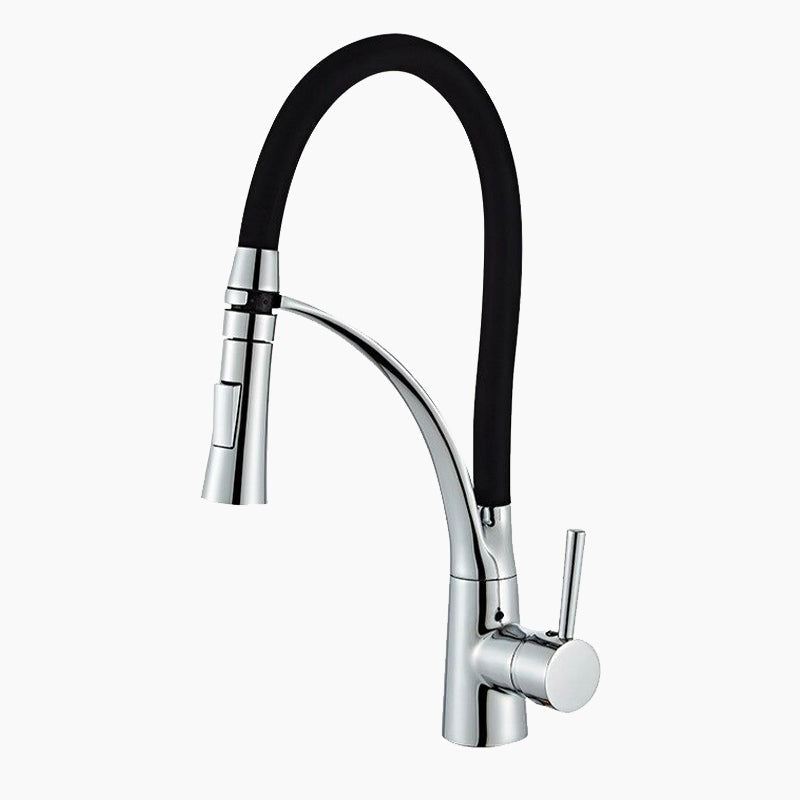 Modern Pull-Down Kitchen Faucet | Chrome Gooseneck Design VexonGear